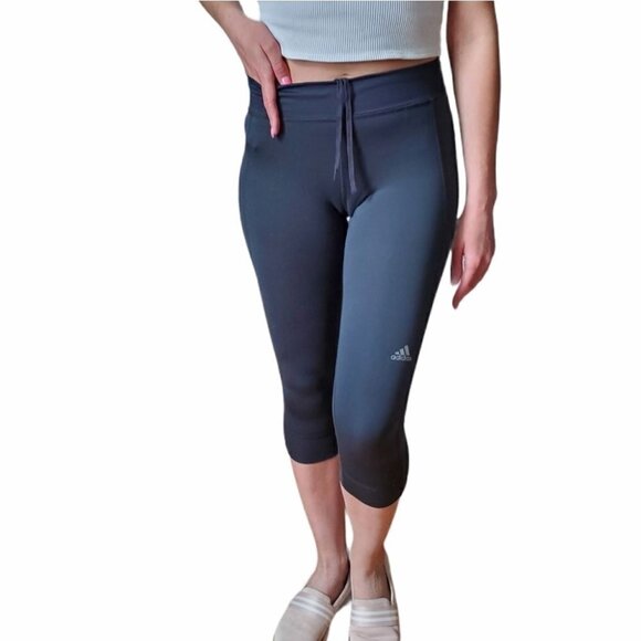Adidas Climalite Grey Capri Leggings - Picture 1 of 4